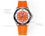 Swiss clone Breitling Superocean automatic winding mechanical 42mm orange dial 